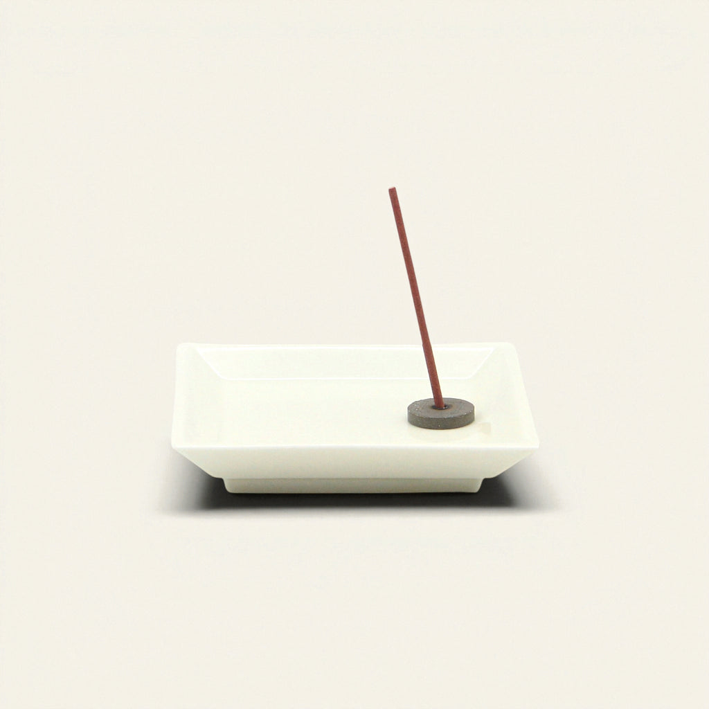 Square Incense Tray Cream - Porcelain